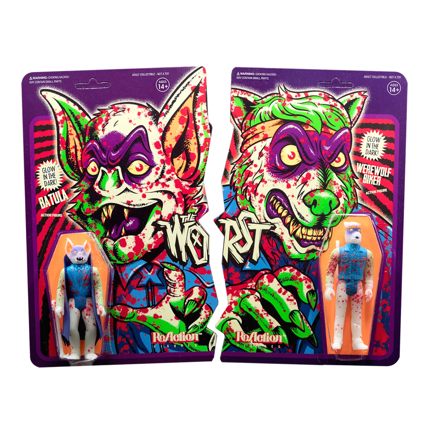 SUPER7 The Worst Friday The 13th ReAction - Werewolf Biker And Batula 3 SUPER7 The Worst Friday The 13th ReAction - Werewolf Biker And Batula