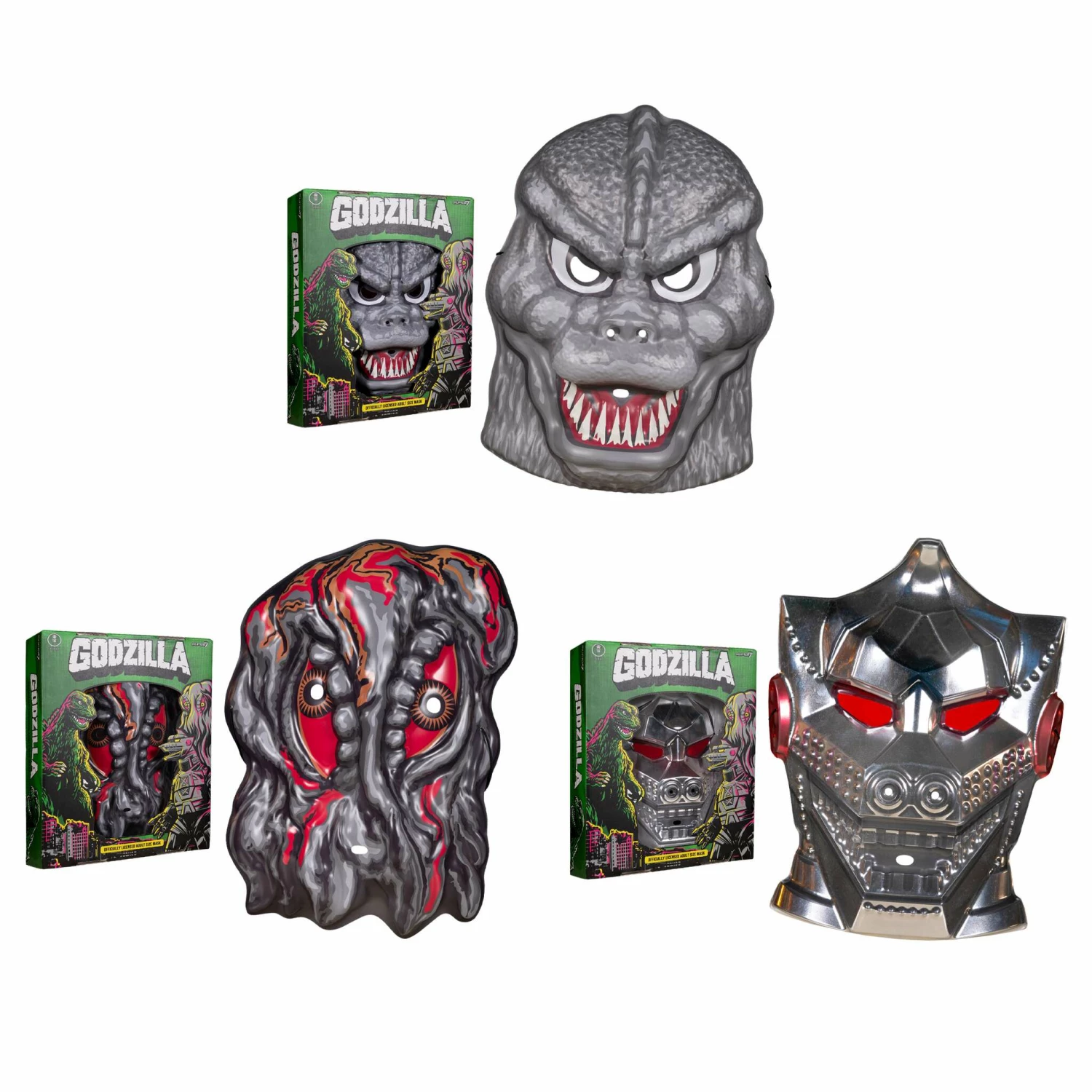 SUPER7 Toho Masks Wave 1 - Set Of 3 3 SUPER7 Toho Masks Wave 1 - Set Of 3
