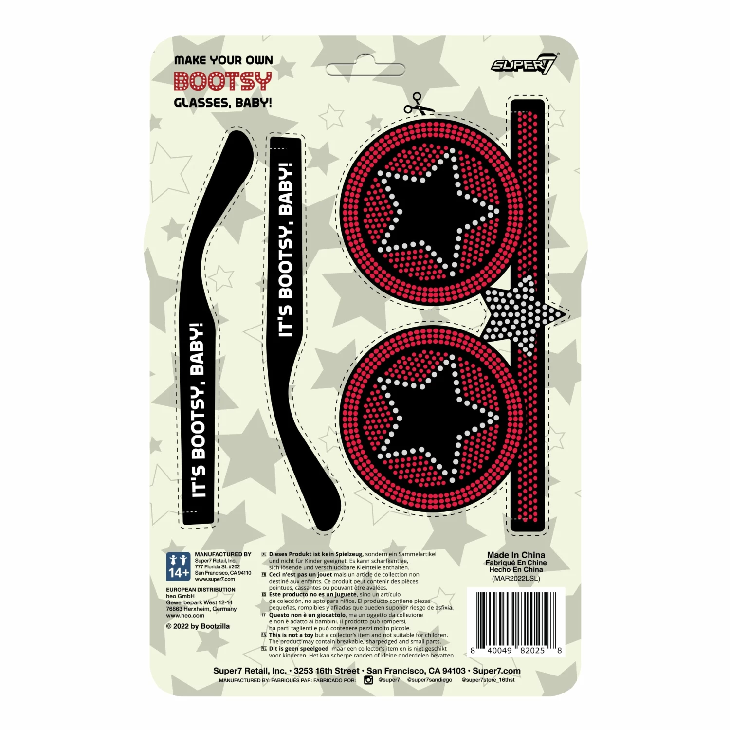 SUPER7 Bootsy Collins ReAction Figure - Bootsy Collins (Red And White) 6 SUPER7 Bootsy Collins ReAction Figure - Bootsy Collins (Red And White) - Image 4