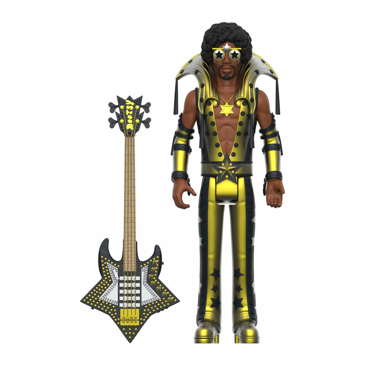 SUPER7 Bootsy Collins ReAction Figures Wave 02 - Bootsy Collins (Black And Gold) 4 SUPER7 Bootsy Collins ReAction Figures Wave 02 - Bootsy Collins (Black And Gold) - Image 2