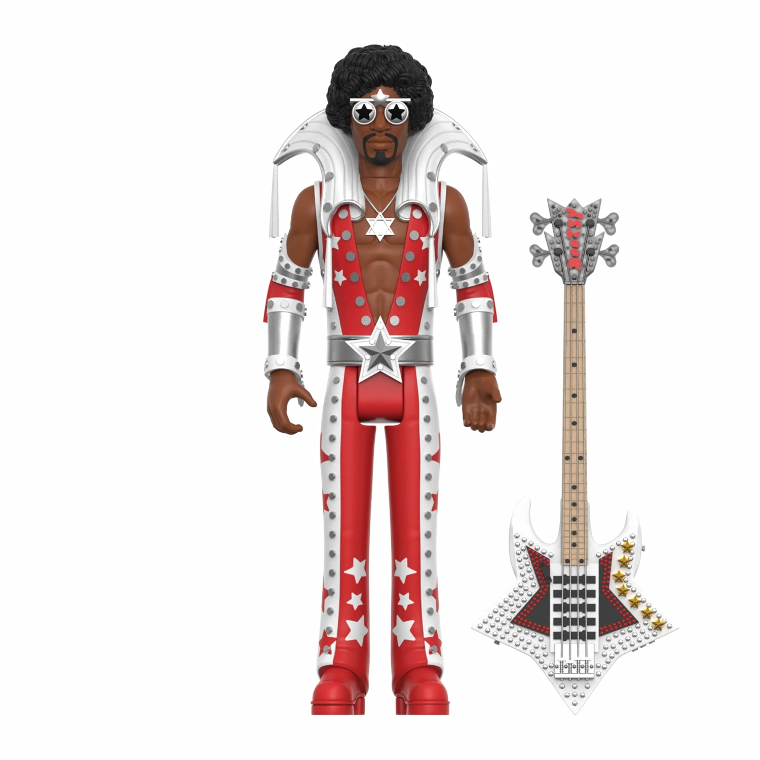 SUPER7 Bootsy Collins ReAction Figure - Bootsy Collins (Red And White) 5 SUPER7 Bootsy Collins ReAction Figure - Bootsy Collins (Red And White) - Image 3