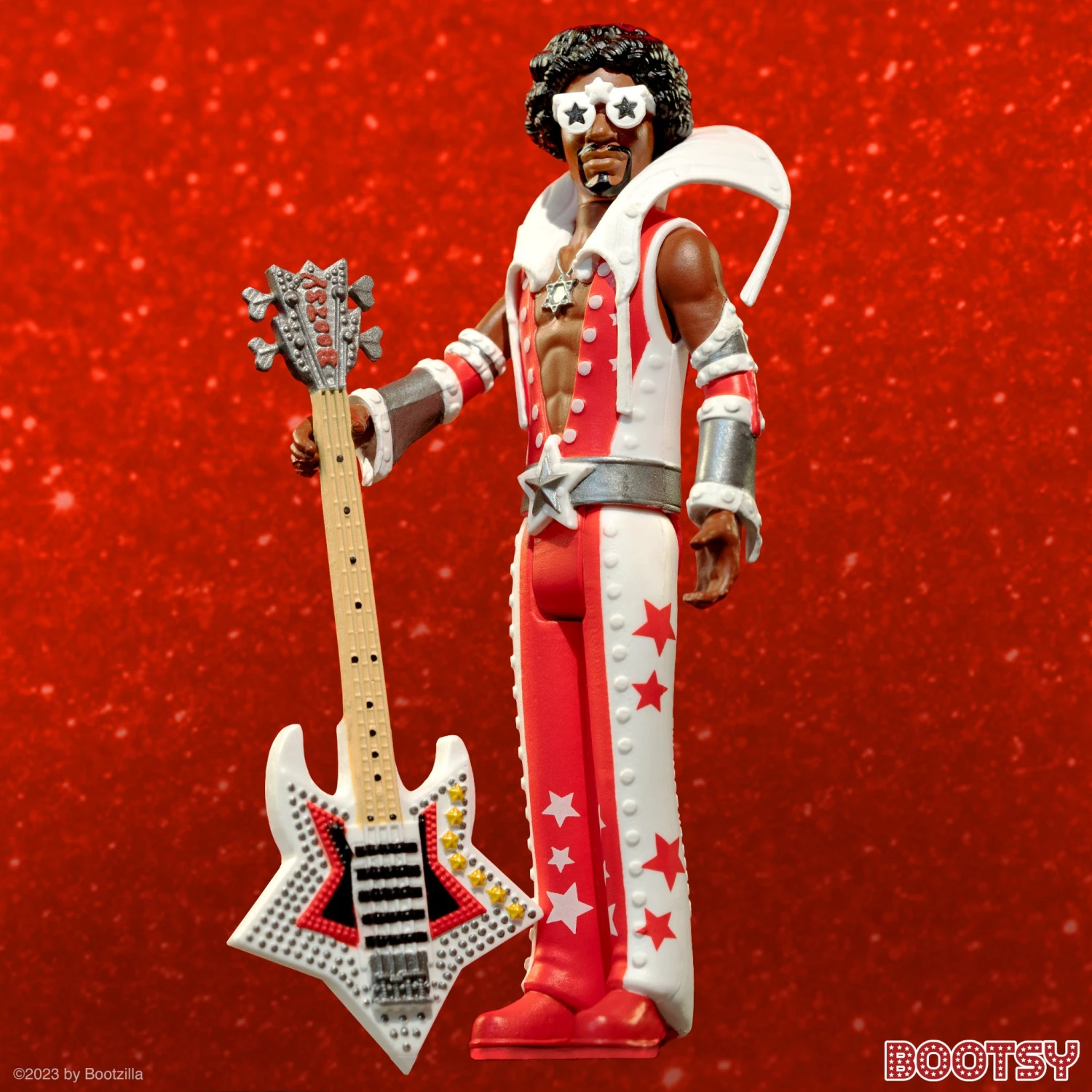 SUPER7 Bootsy Collins ReAction Figure - Bootsy Collins (Red And White) 4 SUPER7 Bootsy Collins ReAction Figure - Bootsy Collins (Red And White) - Image 2