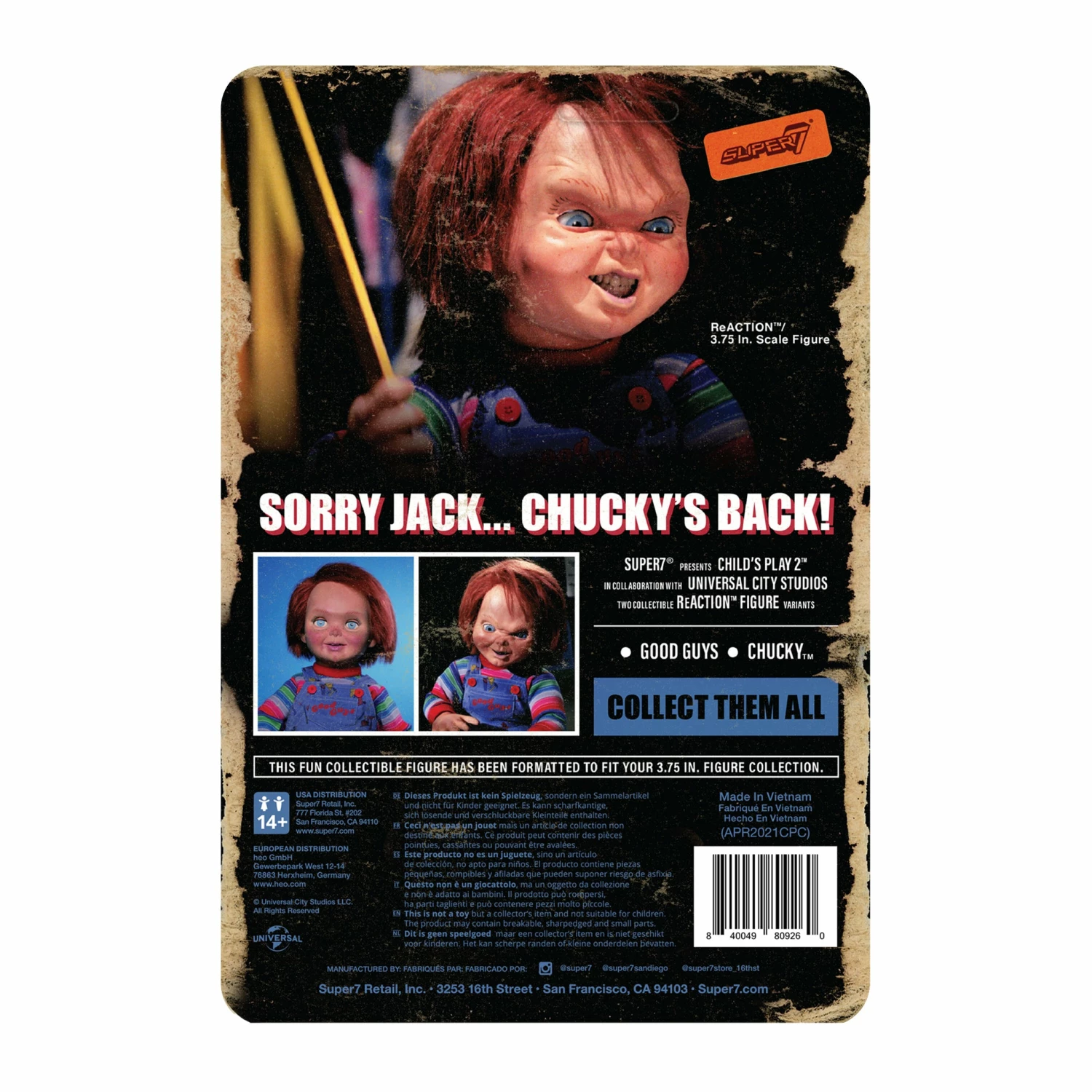 SUPER7 Child's Play ReAction Figure - Evil Chucky 5 SUPER7 Child's Play ReAction Figure - Evil Chucky - Image 3