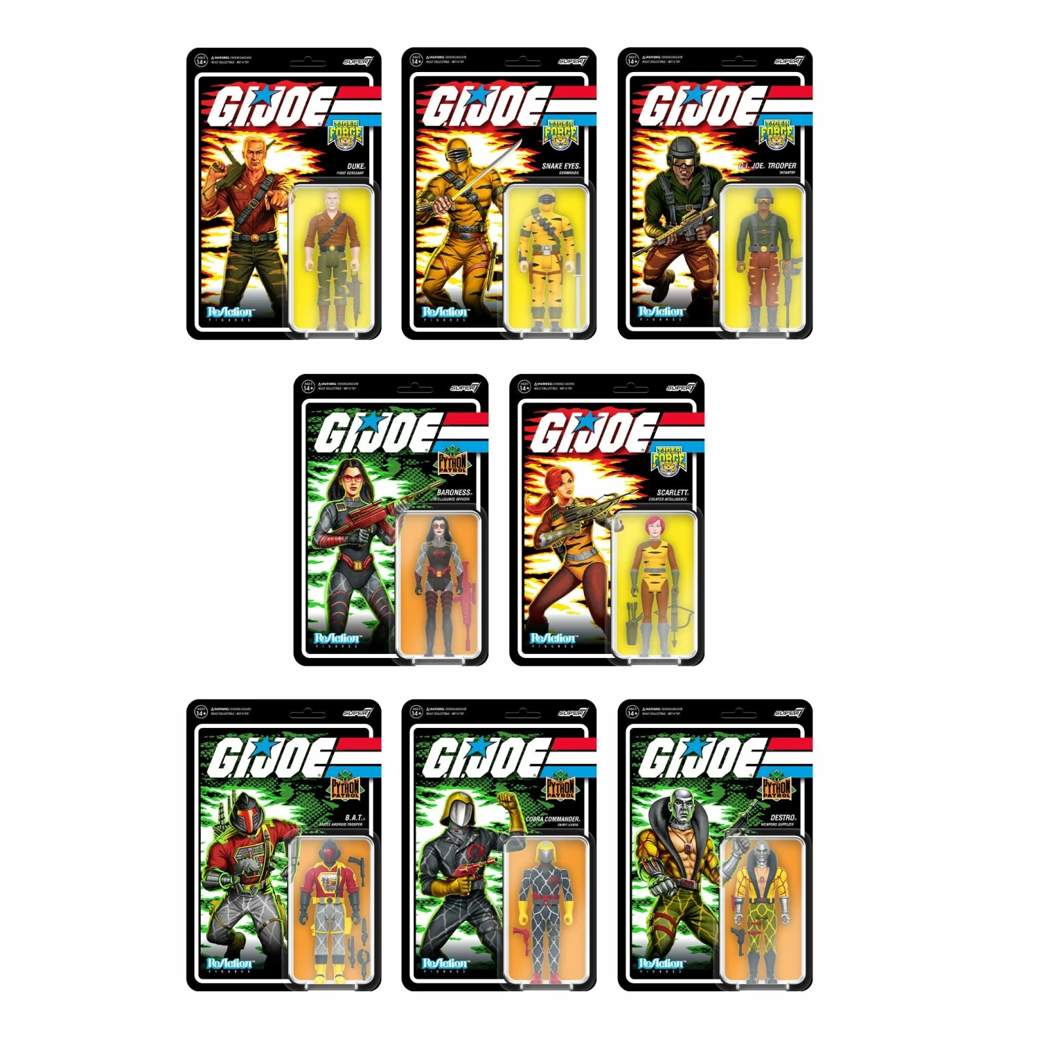 SUPER7 G.I. Joe ReAction Figures Wave 6 - Tiger Force & Python Patrol - Set Of 8 3 SUPER7 G.I. Joe ReAction Figures Wave 6 - Tiger Force & Python Patrol - Set Of 8