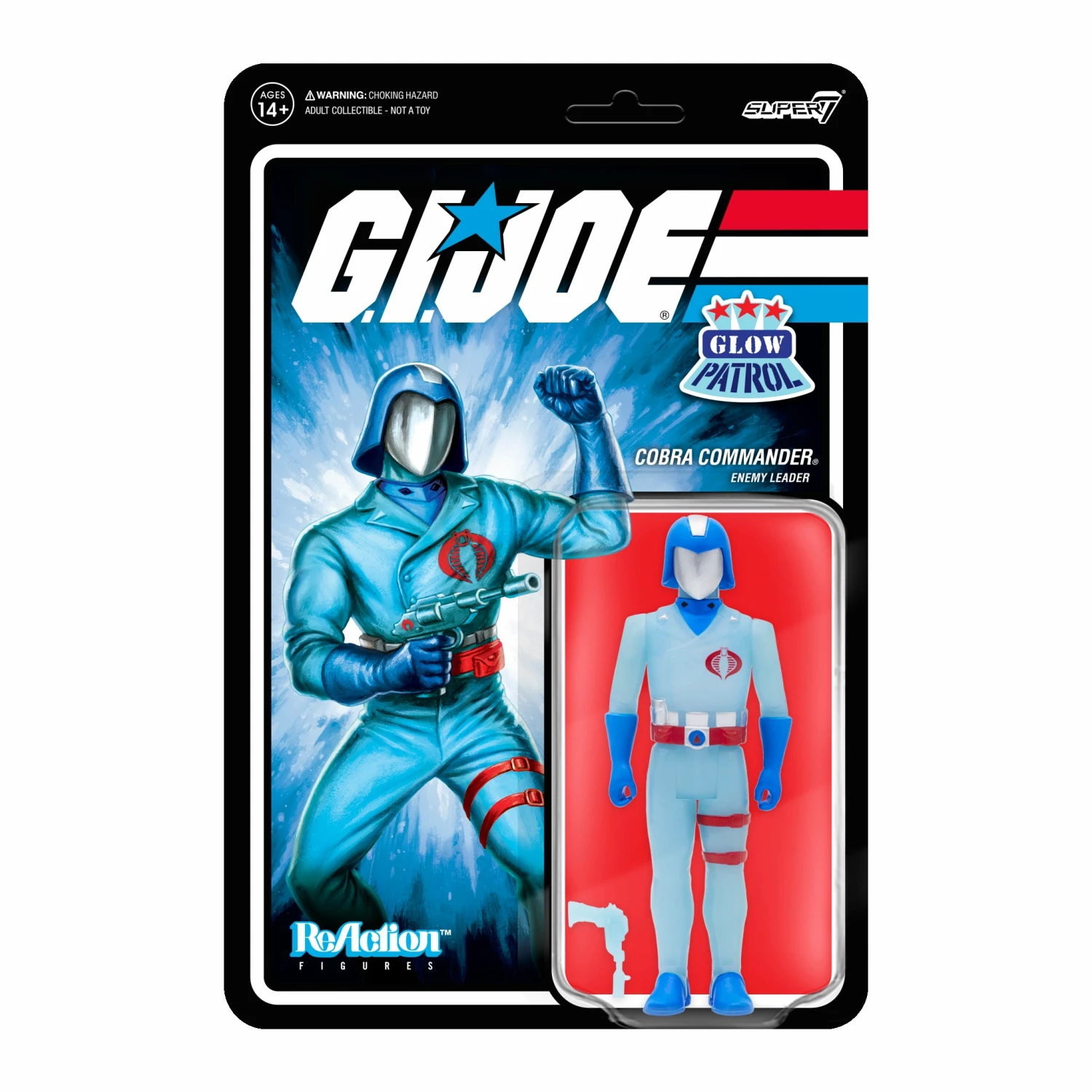 SUPER7 G.I. Joe ReAction Figures Wave 1b - Cobra Commander (Glow Patrol) 3 SUPER7 G.I. Joe ReAction Figures Wave 1b - Cobra Commander (Glow Patrol)