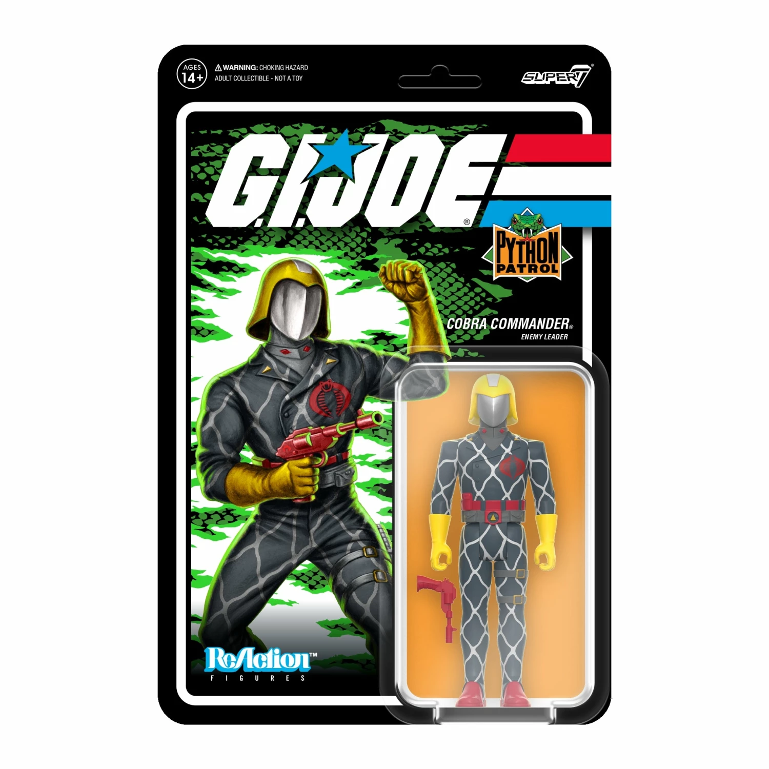 SUPER7 G.I. Joe ReAction Figures Wave 6 - Python Patrol Cobra Commander 3 SUPER7 G.I. Joe ReAction Figures Wave 6 - Python Patrol Cobra Commander