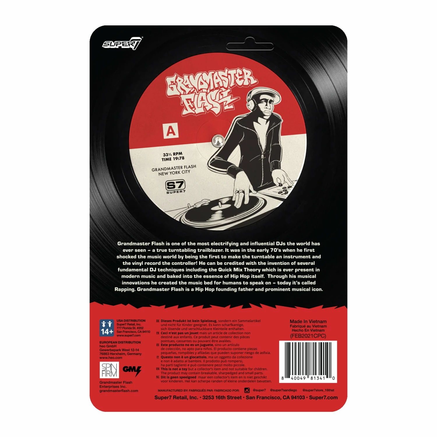 SUPER7 Grandmaster Flash ReAction Figure 6 SUPER7 Grandmaster Flash ReAction Figure - Image 4