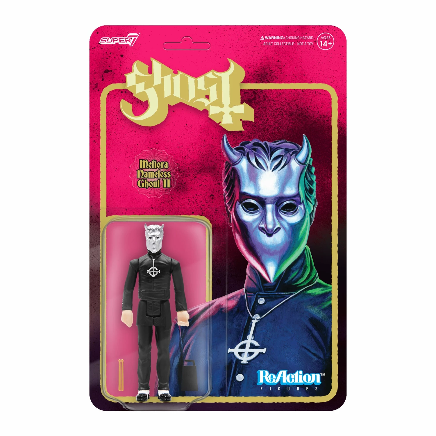 SUPER7 Ghost ReAction Figure Wave 2 - Meliora Nameless Ghoul (Cowbell & Drumsticks) 3 SUPER7 Ghost ReAction Figure Wave 2 - Meliora Nameless Ghoul (Cowbell & Drumsticks)