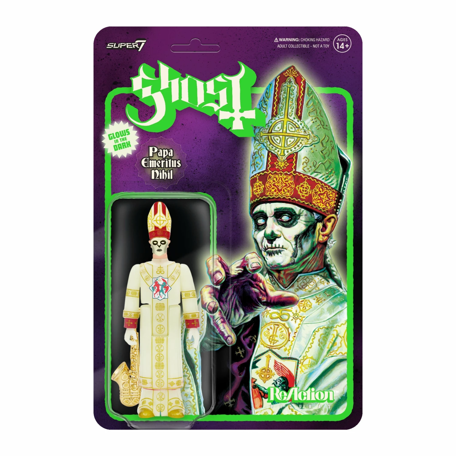 SUPER7 Ghost ReAction - Papa Emeritus Nihil (Glow) 3 SUPER7 Ghost ReAction - Papa Emeritus Nihil (Glow)