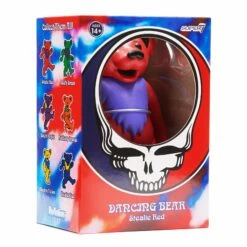 SUPER7 Grateful Dead Reaction Figure - Dancing Bear (Stealie Red)