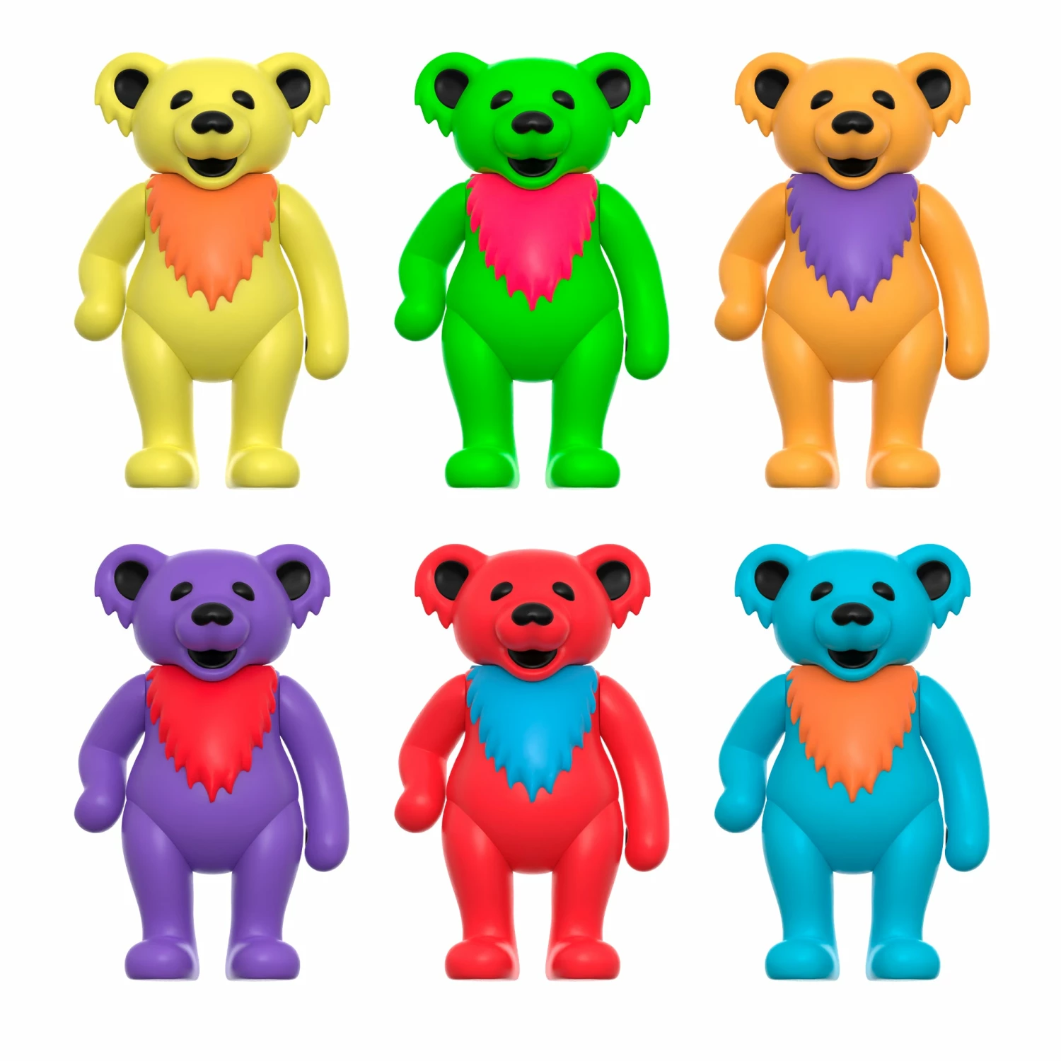 SUPER7 Grateful Dead Reaction Wave 3 - Dancing Bears Glow Box Flat (6 Figures) 4 SUPER7 Grateful Dead Reaction Wave 3 - Dancing Bears Glow Box Flat (6 Figures) - Image 2