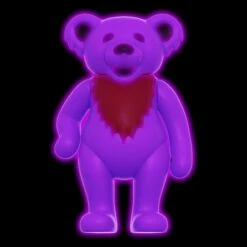 SUPER7 Grateful Dead ReAction Figure - Dancing Bear Glow (Haight Purple) -SUPER7 SHOP RE GratefuleDead W3 DancingBears Glow Purple Glow 2048