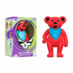 SUPER7 Grateful Dead ReAction Figure - Dancing Bear Glow (Stealie Red)