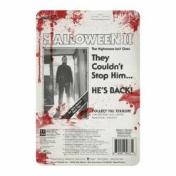 SUPER7 Halloween II ReAction - Michael Myers (Blood Splattered) -SUPER7 SHOP RE Halloween2 W1 MichaelMyers BloodSplatter Backofcard 2048