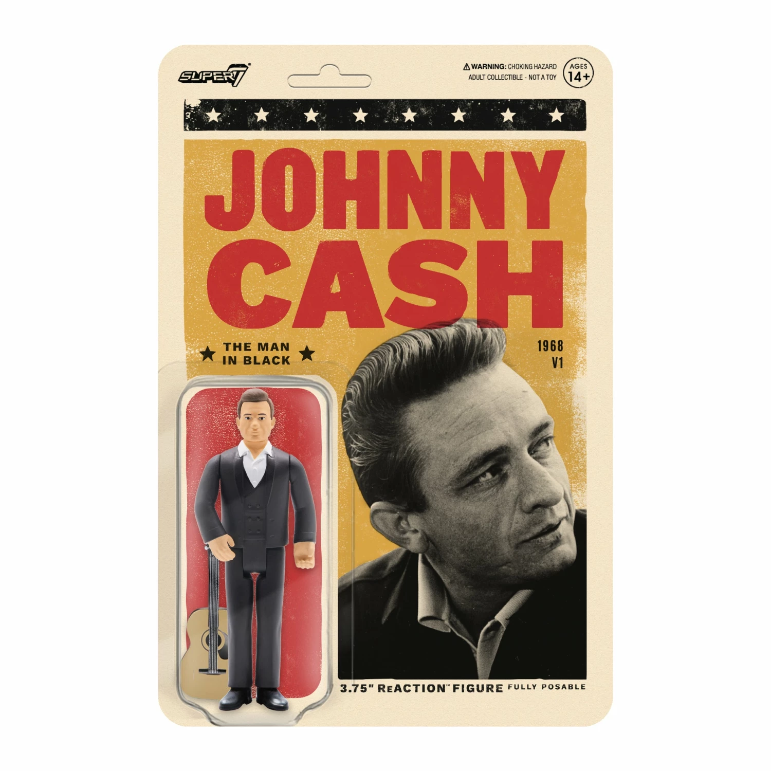 SUPER7 Johnny Cash ReAction Figure - The Man In Black 3 SUPER7 Johnny Cash ReAction Figure - The Man In Black