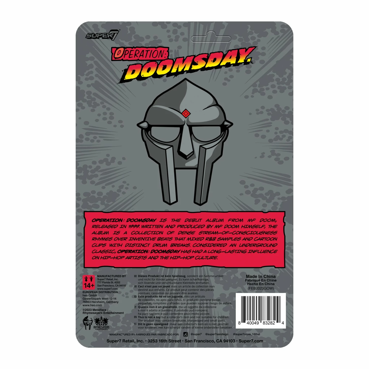SUPER7 MF DOOM ReAction - Operation Doomsday 6 SUPER7 MF DOOM ReAction - Operation Doomsday - Image 4