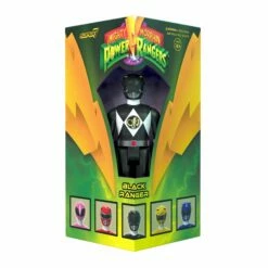 SUPER7 Mighty Morphin Power Rangers ReAction SDCC 2023 - Black Ranger [Triangle Box] [SDCC 2023] -SUPER7 SHOP RE MMPR Black Ranger Box comp