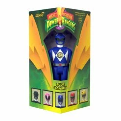 SUPER7 Mighty Morphin Power Rangers ReAction SDCC 2023 - Blue Ranger [Triangle Box] [SDCC 2023] -SUPER7 SHOP RE MMPR Blue Ranger Box comp