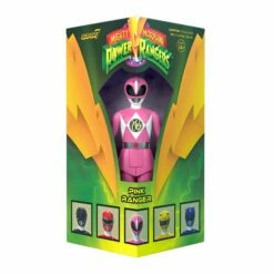 SUPER7 Mighty Morphin Power Rangers ReAction SDCC 2023 - Pink Ranger [Triangle Box] [SDCC 2023] -SUPER7 SHOP RE MMPR Pink Ranger Box comp