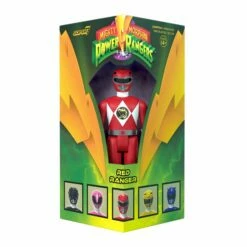 SUPER7 Mighty Morphin Power Rangers ReAction SDCC 2023 - Red Ranger [Triangle Box] [SDCC 2023] -SUPER7 SHOP RE MMPR Red Ranger Box comp