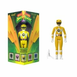 SUPER7 Mighty Morphin Power Rangers ReAction SDCC 2023 - Yellow Ranger [Triangle Box] [SDCC 2023]