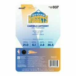 SUPER7 NBA Hardwood Classics ReAction W1 - Carmelo Anthony (Nuggets, Blue) 7 SUPER7 NBA Hardwood Classics ReAction W1 - Carmelo Anthony (Nuggets, Blue) -SUPER7 SHOP RE NBA Hardwood Classics W1 Carmelo Anthony backofcard 2048