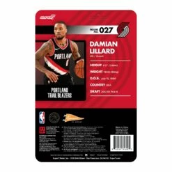 SUPER7 NBA Supersports Figure Wave 4 - Damian Lillard (Trail Blazers) 7 SUPER7 NBA Supersports Figure Wave 4 - Damian Lillard (Trail Blazers) -SUPER7 SHOP RE NBA Modern W4 DamianLilard backofcard 2048