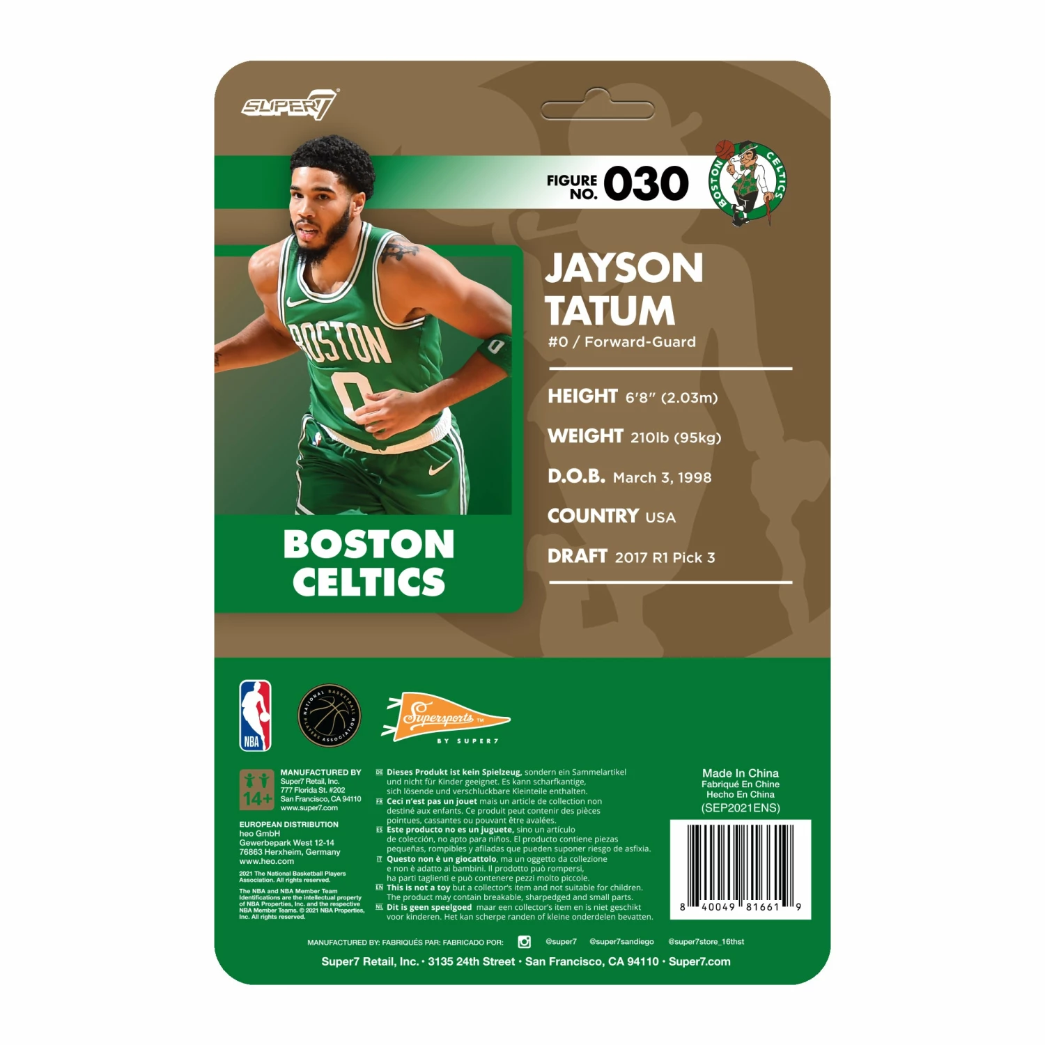 SUPER7 NBA Supersports Figure Wave 4 - Jayson Tatum (Celtics) 5 SUPER7 NBA Supersports Figure Wave 4 - Jayson Tatum (Celtics) - Image 3