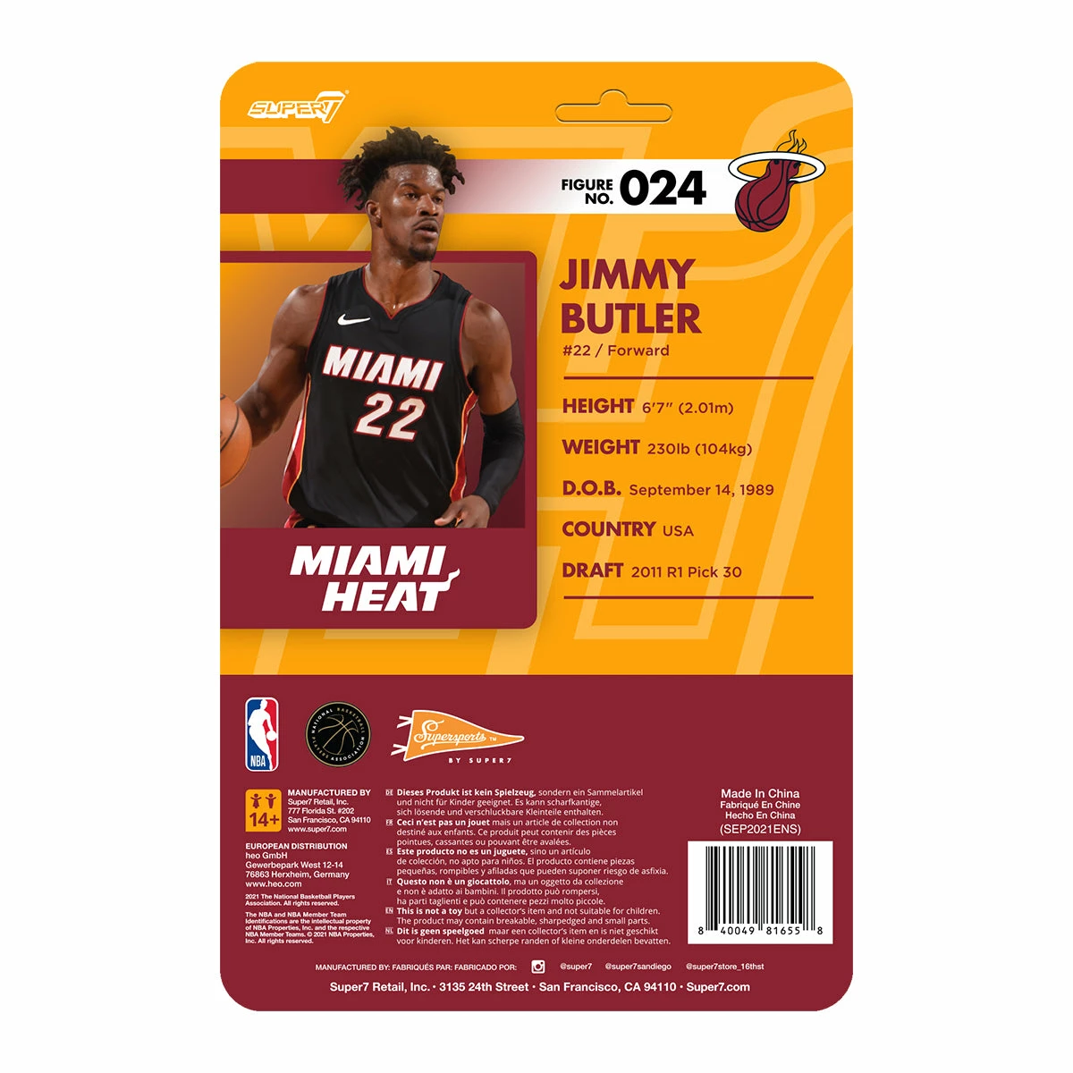 SUPER7 NBA Supersports Figure Wave 4 - Jimmy Butler (Heat) 5 SUPER7 NBA Supersports Figure Wave 4 - Jimmy Butler (Heat) - Image 3