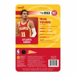 SUPER7 NBA Supersports Figure Wave 4 - Trae Young (Hawks) -SUPER7 SHOP RE NBA Modern W4 TraeYoung backofcard 2048