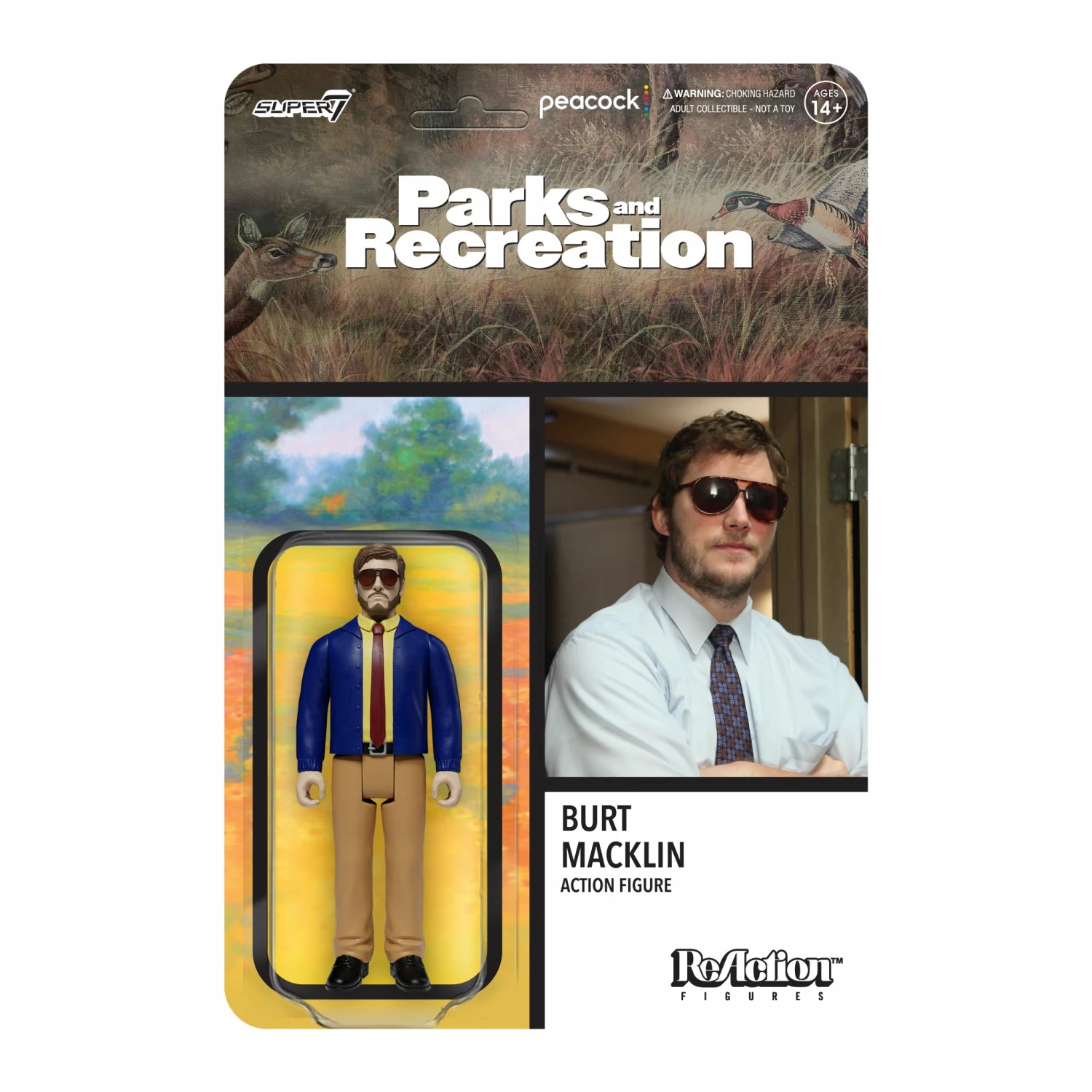 SUPER7 Parks And Recreation ReAction Wave 1 - Andy Dwyer (Burt Macklin) 3 SUPER7 Parks And Recreation ReAction Wave 1 - Andy Dwyer (Burt Macklin)