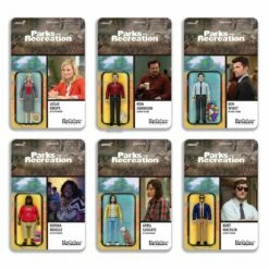 SUPER7 Parks And Recreation ReAction Figures - Wave 1 Set Of 6