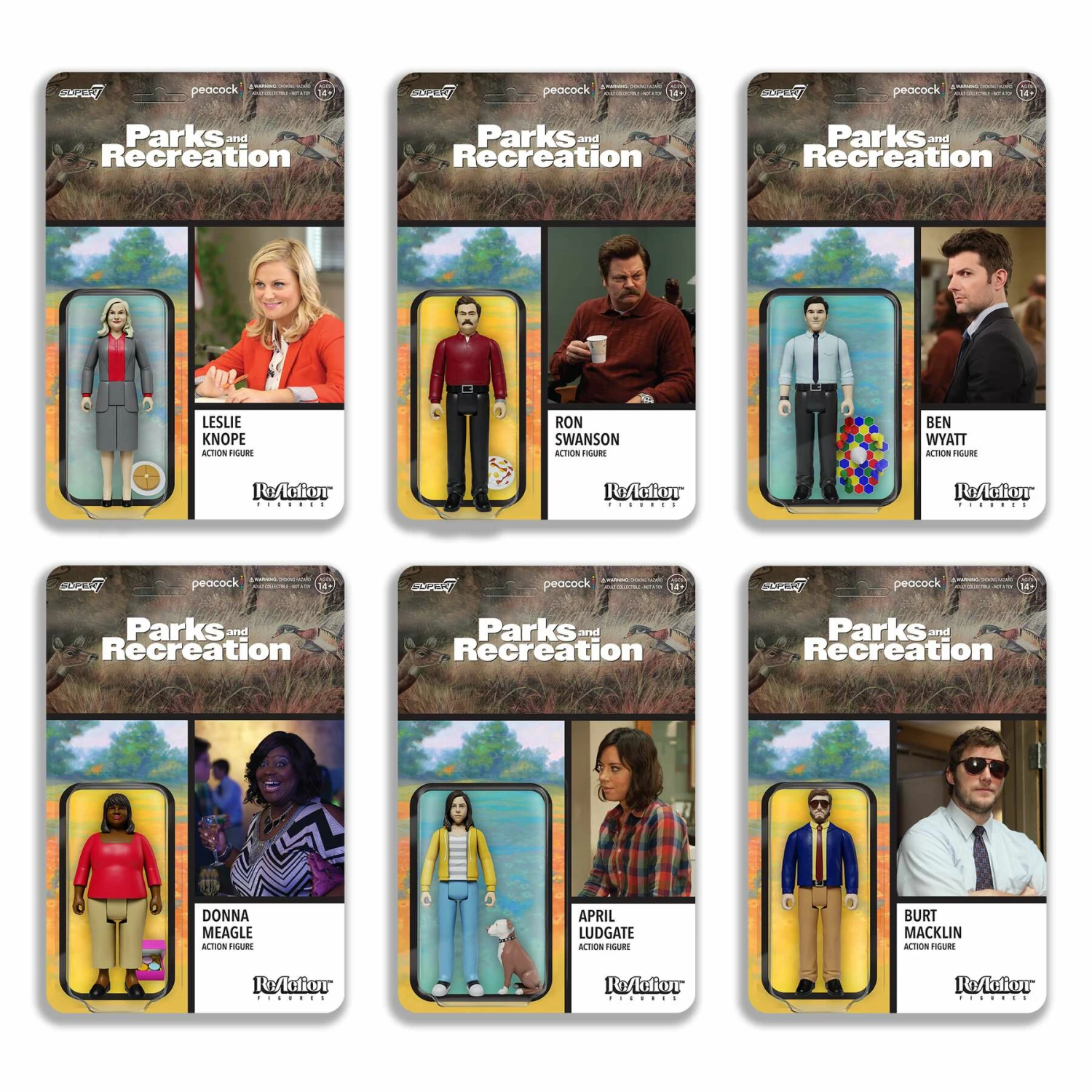 SUPER7 Parks And Recreation ReAction Figures - Wave 1 Set Of 6 3 SUPER7 Parks And Recreation ReAction Figures - Wave 1 Set Of 6