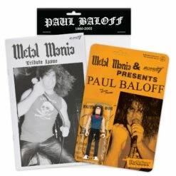 SUPER7 Paul Baloff ReAction Figure - Metal Mania Fanzine Bundle