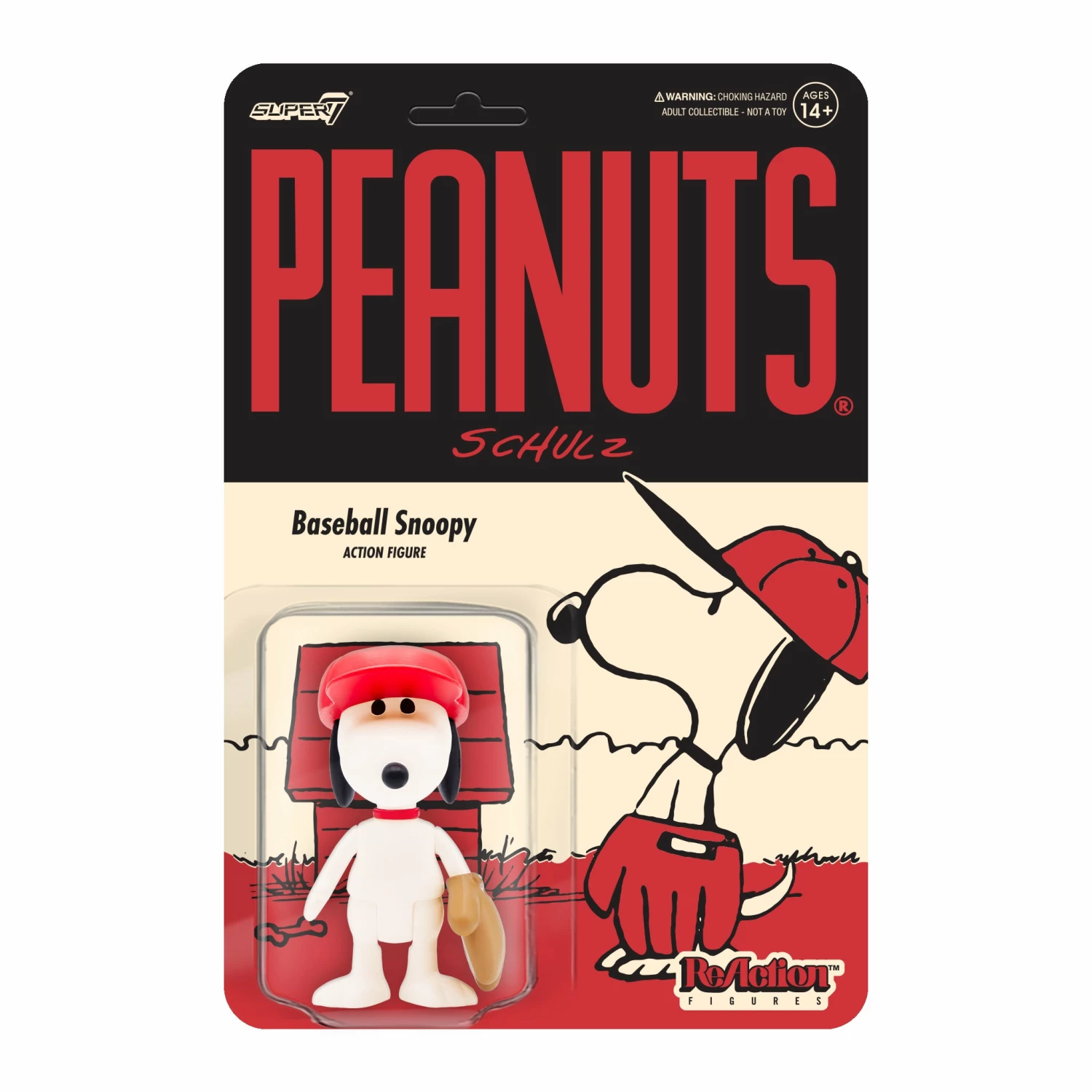SUPER7 Peanuts ReAction Figure Wave 5 - Baseball Snoopy 3 SUPER7 Peanuts ReAction Figure Wave 5 - Baseball Snoopy