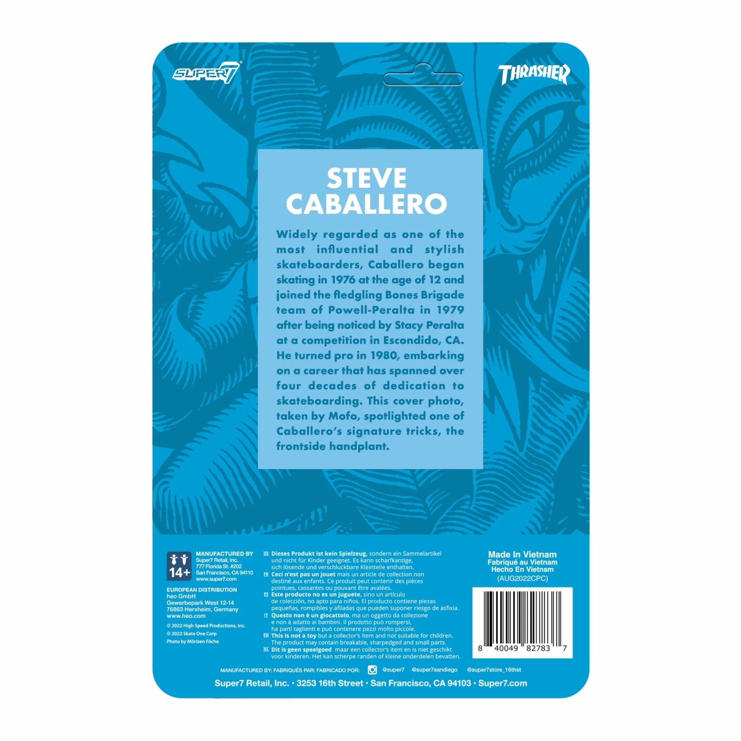 SUPER7 Powell-Peralta ReAction Figure - Steve Caballero (Thrasher) 6 SUPER7 Powell-Peralta ReAction Figure - Steve Caballero (Thrasher) - Image 4