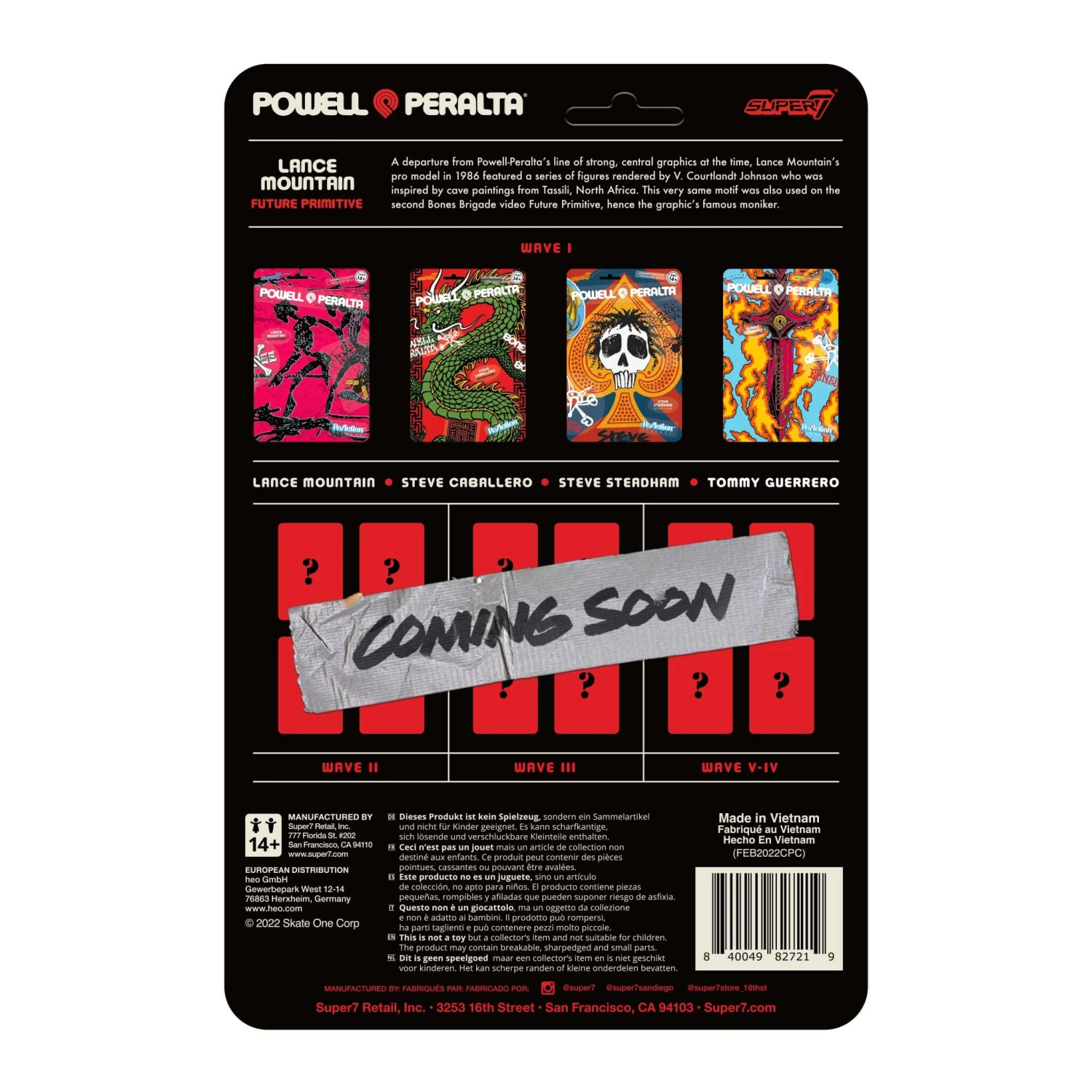 SUPER7 Powell-Peralta ReAction Figure Wave 1 - Lance Mountain 6 SUPER7 Powell-Peralta ReAction Figure Wave 1 - Lance Mountain - Image 4