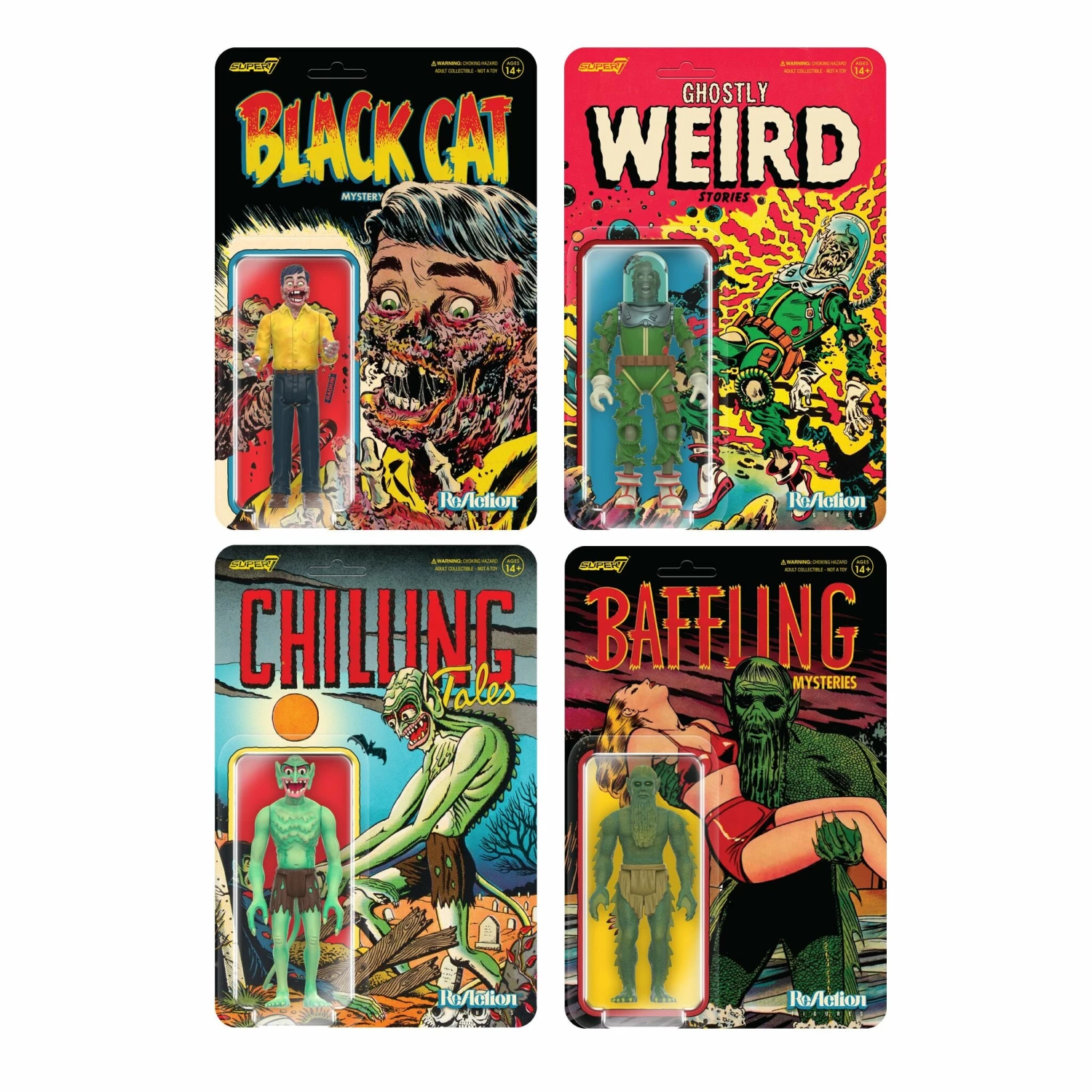 SUPER7 Pre-Code Horror ReAction Figures Wave 1 - Set Of 4 3 SUPER7 Pre-Code Horror ReAction Figures Wave 1 - Set Of 4
