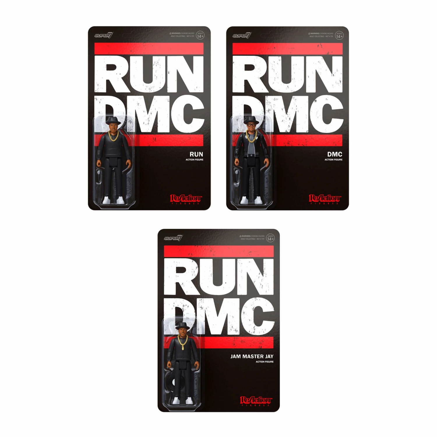 SUPER7 RUN DMC ReAction Figures - Set Of 3 Figures 3 SUPER7 RUN DMC ReAction Figures - Set Of 3 Figures