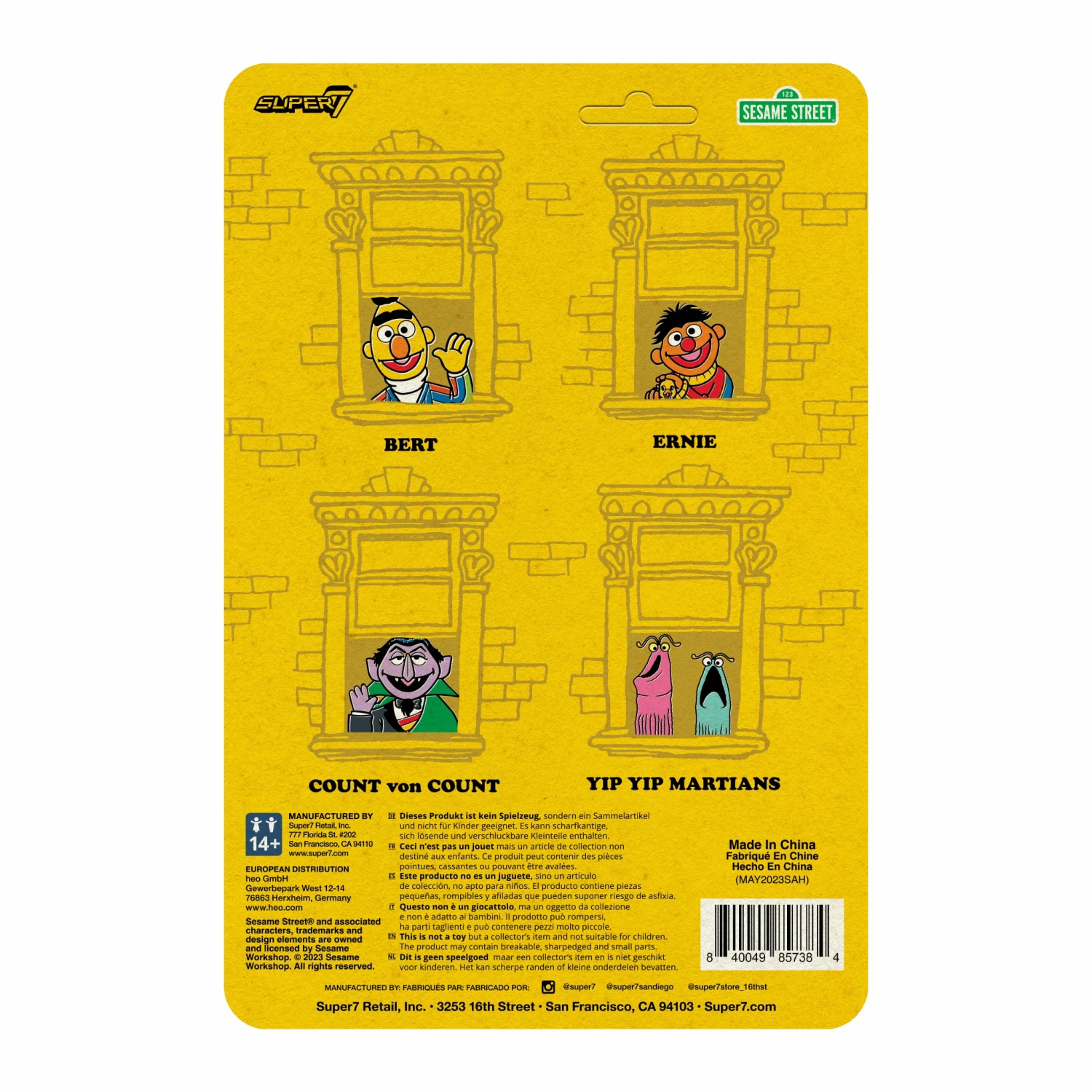 SUPER7 Sesame Street ReAction Wave 1 - Bert 5 SUPER7 Sesame Street ReAction Wave 1 - Bert - Image 3