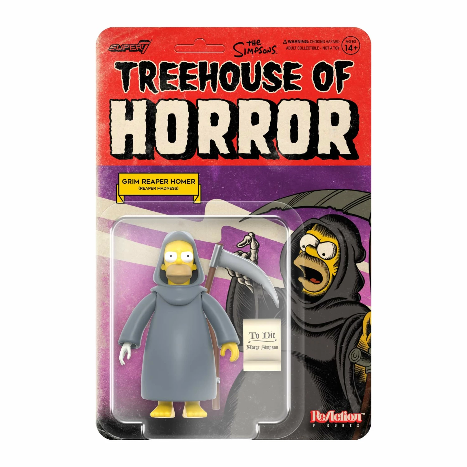 SUPER7 The Simpsons ReAction W3 - Treehouse Of Horror - Grim Reaper Homer 3 SUPER7 The Simpsons ReAction W3 - Treehouse Of Horror - Grim Reaper Homer