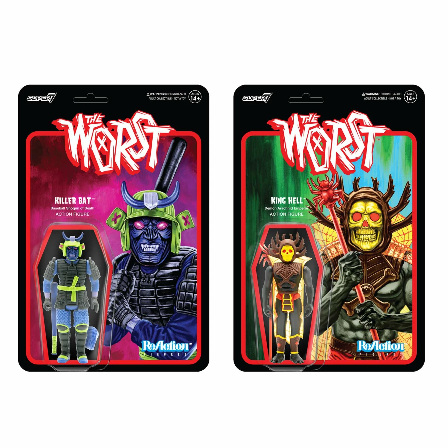 SUPER7 The Worst ReAction Figures - King Hell (Revenant) & Killer Bat (Specter) 3 SUPER7 The Worst ReAction Figures - King Hell (Revenant) & Killer Bat (Specter)