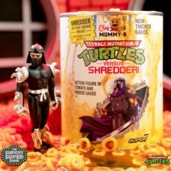 SUPER7 Teenage Mutant Ninja Turtles ReAction - Shredder [In Pasta Can] [SDCC 2023] -SUPER7 SHOP RE TMNT Shredder Hero2 SDCC comp