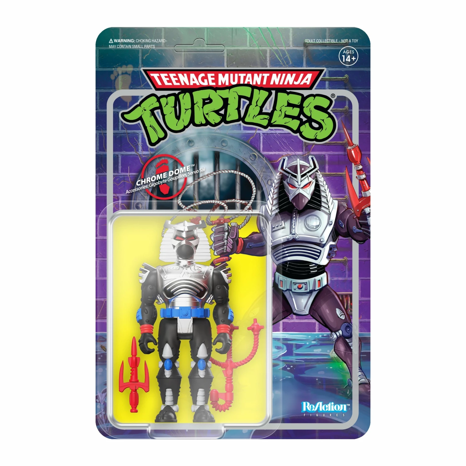 SUPER7 Teenage Mutant Ninja Turtles ReAction Wave 6 - Chrome Dome 3 SUPER7 Teenage Mutant Ninja Turtles ReAction Wave 6 - Chrome Dome