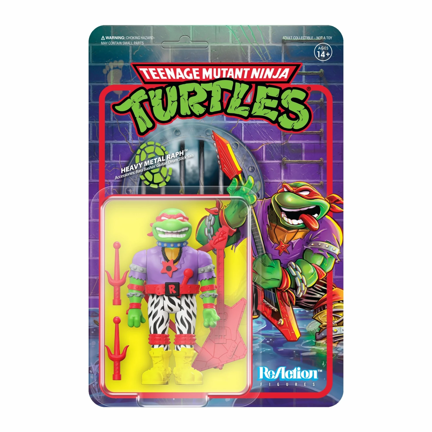 SUPER7 Teenage Mutant Ninja Turtles ReAction Wave 6 - Heavy Metal Raph 3 SUPER7 Teenage Mutant Ninja Turtles ReAction Wave 6 - Heavy Metal Raph