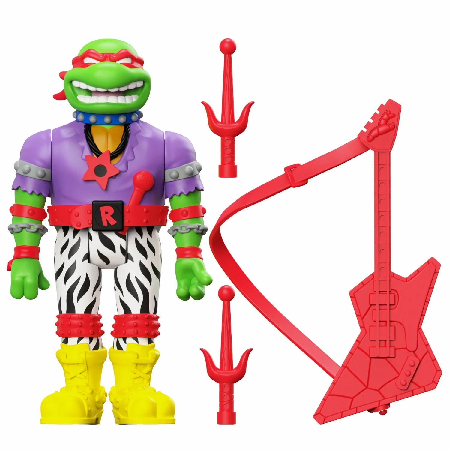 SUPER7 Teenage Mutant Ninja Turtles ReAction Wave 6 - Heavy Metal Raph 4 SUPER7 Teenage Mutant Ninja Turtles ReAction Wave 6 - Heavy Metal Raph - Image 2