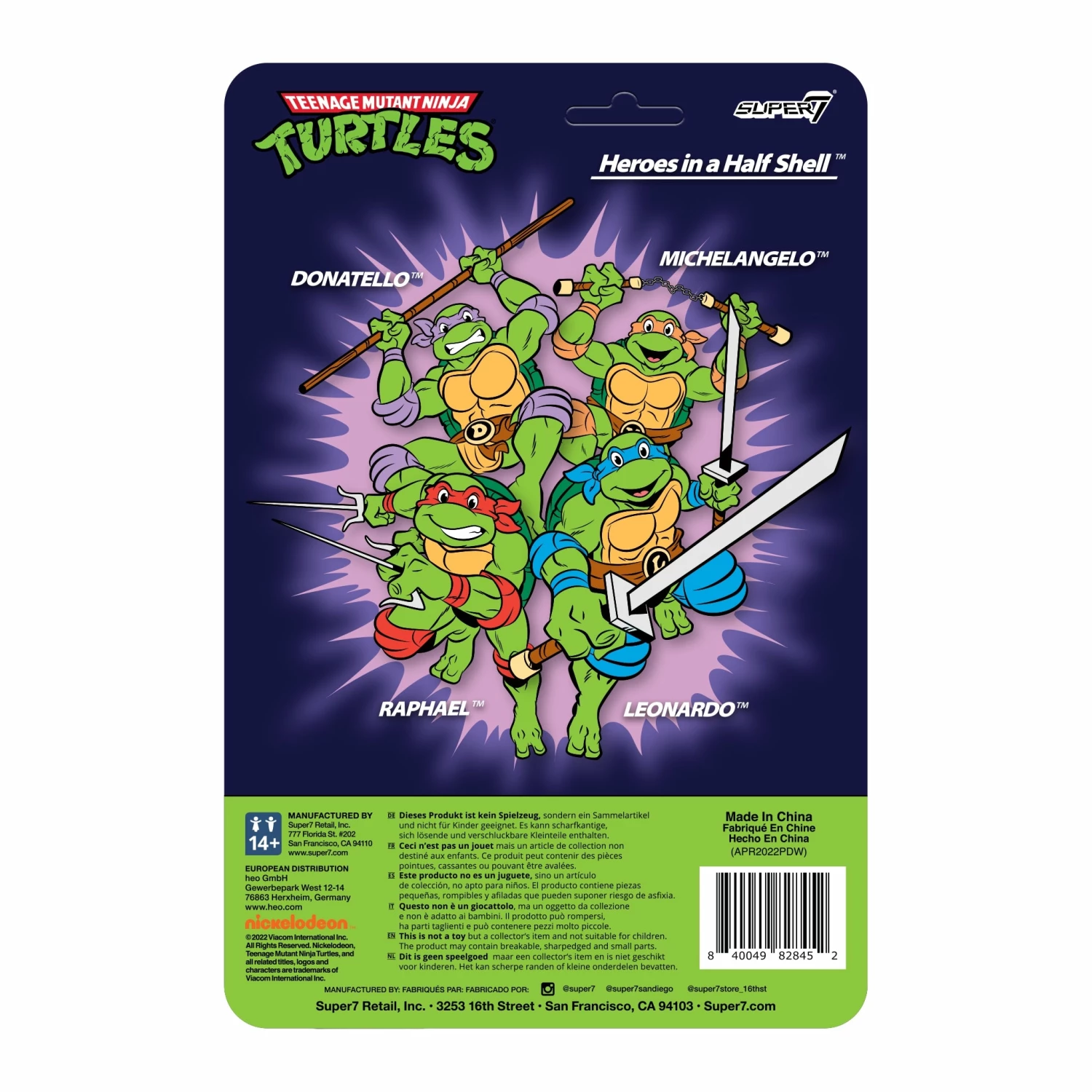 SUPER7 Teenage Mutant Ninja Turtles ReAction Wave 7 - Donatello Toon 6 SUPER7 Teenage Mutant Ninja Turtles ReAction Wave 7 - Donatello Toon - Image 4
