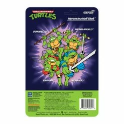 SUPER7 Teenage Mutant Ninja Turtles ReAction Wave 7 - Leonardo Toon -SUPER7 SHOP RE TMNT W7 Toon Leonardo Card Back 2048