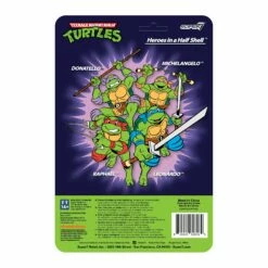 SUPER7 Teenage Mutant Ninja Turtles ReAction Wave 7 - Michelangelo Toon -SUPER7 SHOP RE TMNT W7 Toon Michaelangelo Card Back 2048