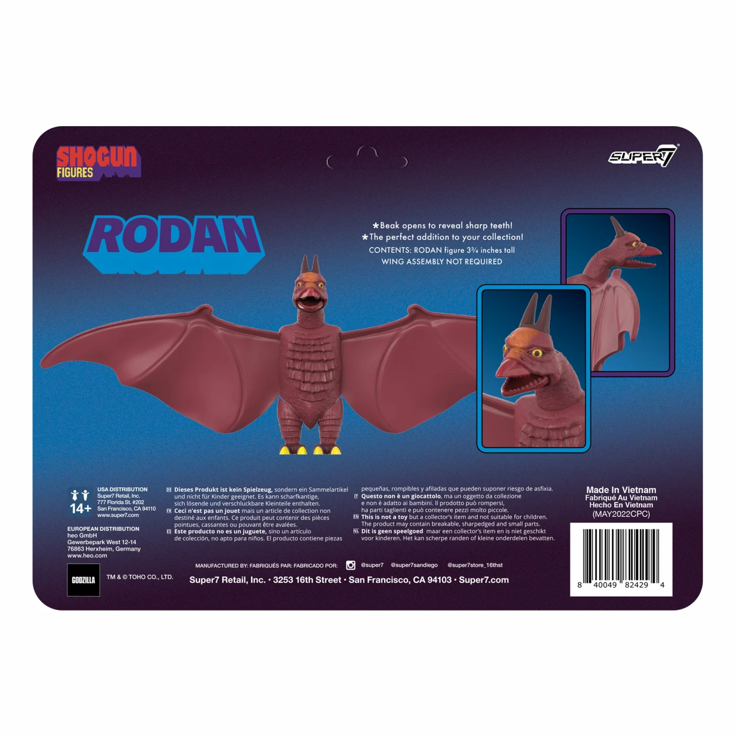 SUPER7 Toho ReAction Figure Wave 1 - Shogun Rodan 6 SUPER7 Toho ReAction Figure Wave 1 - Shogun Rodan - Image 4